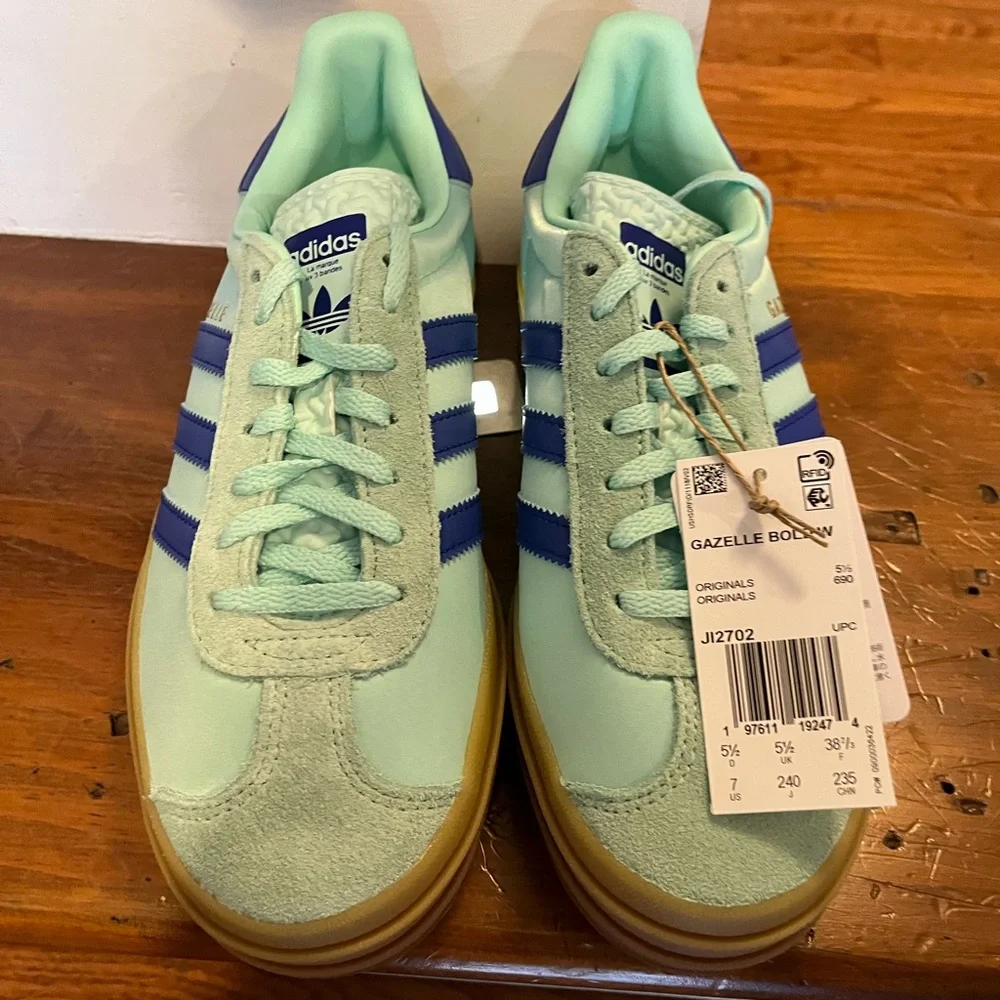 adidas Gazelle Bold platform, size 7, Clear Mint, NIB - Picture 11 of 14